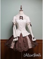 Alice Girl Bear Chocolate Blouse(2nd Pre-Order/Full Payment Without Shipping)
